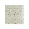 MyGlassStudio Square Footed Serving Platter Mid Modern Cream/Dark Grey L W 10 3/4" H 7/8"