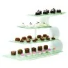 D.W.Haber White Wave 4 Tier Presentation Display Overall Dimensions With Glass Shelves\nL 40" W 16" H 25 1/2"