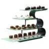 D.W.Haber Black Wave 4 Tier Presentation Display Overall Dimensions With Glass Shelves\nL 40" W 16" H 25 1/2"