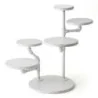 Creations Display Stand D 14" H 24 1/4" Gun Metal Pipes Weathered White Wood