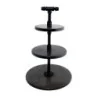 Creations 3-Tier Stand - 14", 10", 8" Platforms D 14" H 20 3/4" Ebony