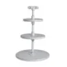 Creations 3-Tier Stand - 14", 10", 8" Platforms D 14" H 20 3/4" Aged White