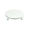 Creations Platform Stand With Pipe Legs D 14" H 4 3/4" Aged White