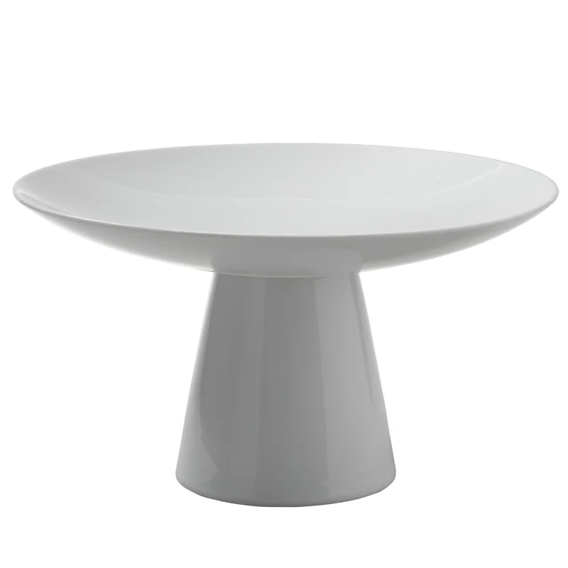 Roselli Design White Porcelain Coupe Riser Large D 14 1/2" H 8"