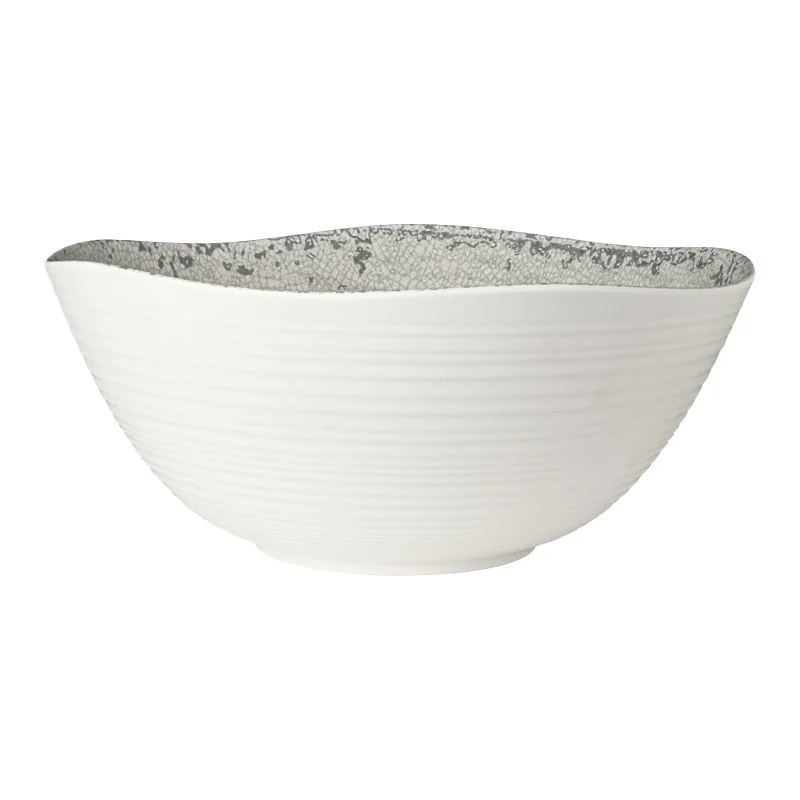 Creations Stone Large Round Melamine Bowl D 16 1/4" H 6 7/8" - 3 3/8 Gal -