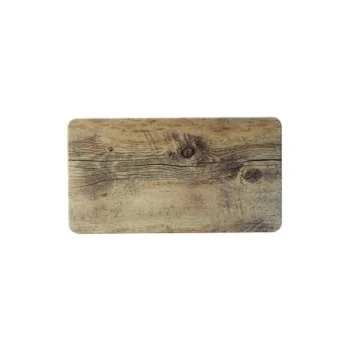 Creations Driftwood Rectangle Melamine Platter L 12 3/4" W 7"