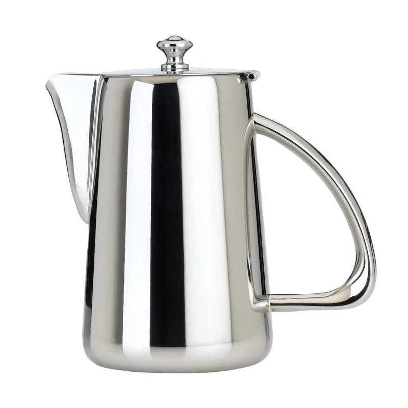 Worthy, Noble & Kent Stainless Steel Coffee Pot L 7" W 4" H 7" - 36 Oz -