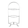 Steelite 3-Tier Tea Stand Small L 7 1/2" W 5" H 16" Stainless Steel Fits 6 1/2" Plates