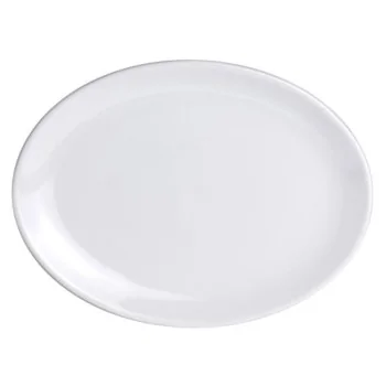 Varick DW Bistro Oval Coupe Plate 10'' x 7 1/2'' Bistro - Pack of 12