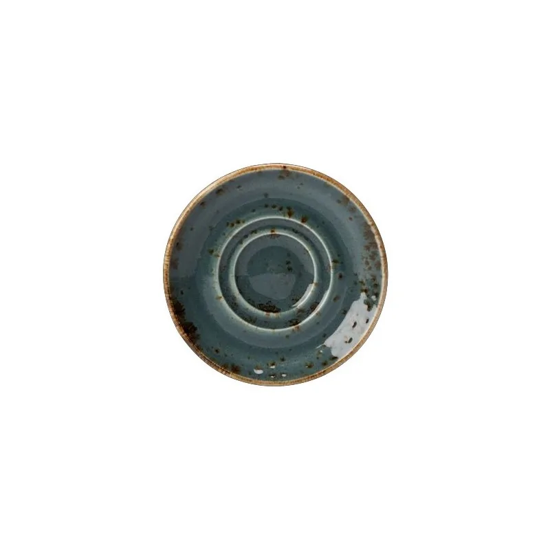 Steelite Performance Craft Blue Saucer Double Well 4 5/8'' Craft Blue - Pack of 36 Steelite Performance Craft Blue Saucer Double Well 4 5/8'' Craft Blue - Pack of 36