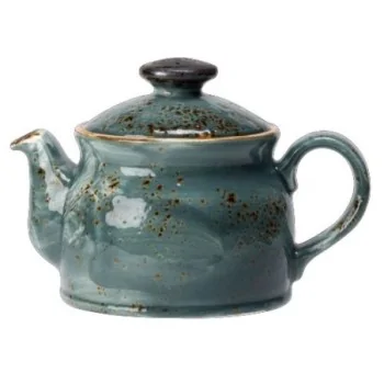 Steelite Performance Craft Blue Teapot Club 6 3/4'' x 4 3/8'' x 8'' (15 Oz) Lid 2 Craft Blue - Pack of 6