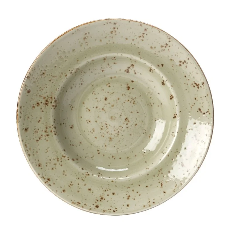 Steelite Performance Craft Green Nouveau Bowl 10 5/8'' x 2'' (12 Oz) Craft Green - Pack of 6 Steelite Performance Craft Green Nouveau Bowl 10 5/8'' x 2'' (12 Oz) Craft Green - Pack of 6
