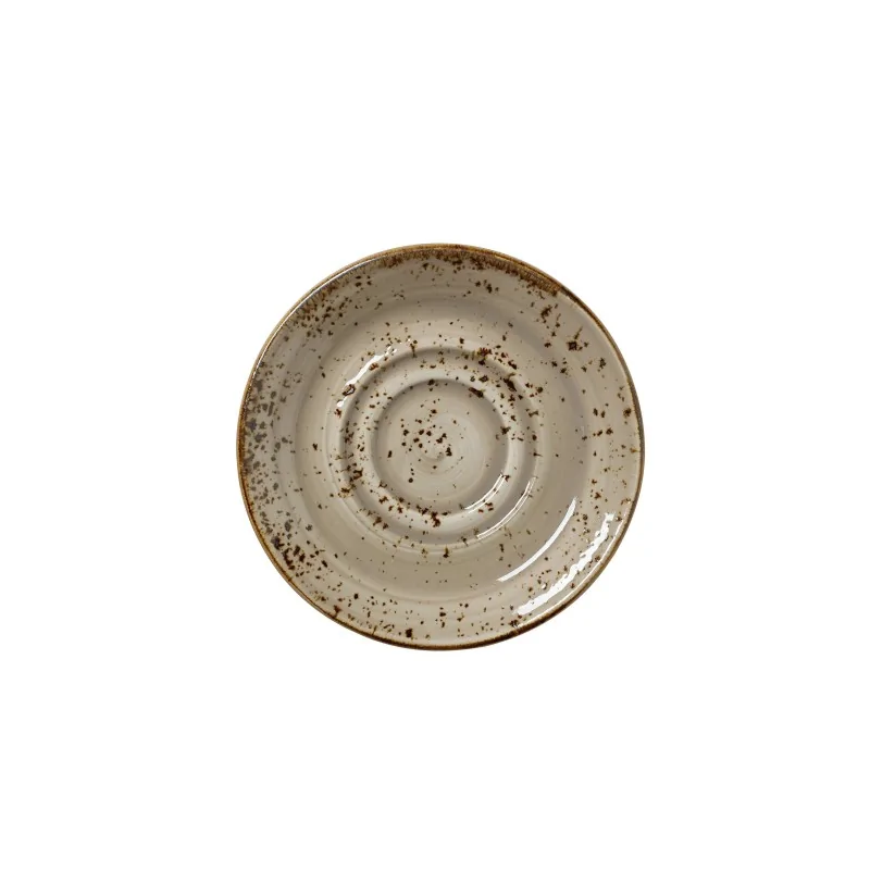 Steelite Performance Craft Porcini Saucer Double Well 5 3/4'' Craft Porcini - Pack of 36 Steelite Performance Craft Porcini Saucer Double Well 5 3/4'' Craft Porcini - Pack of 36
