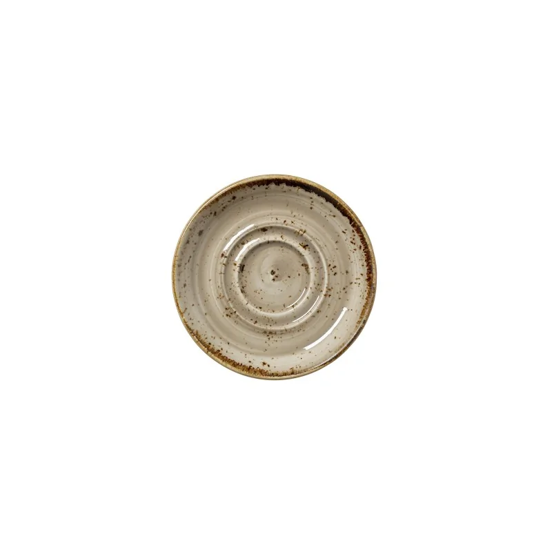 Steelite Performance Craft Porcini Saucer Double Well 4 5/8'' Craft Porcini - Pack of 12 Steelite Performance Craft Porcini Saucer Double Well 4 5/8'' Craft Porcini - Pack of 12