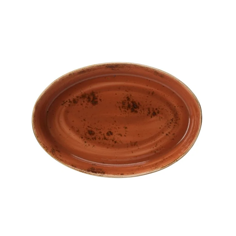 Steelite Performance Craft Terracott Oval Sole Dish 11'' x 7 1/2'' x 2 1/8'' (1 5/8 Qt) Craft Terracotta - Pack of 6 Steelite Performance Craft Terracott Oval Sole Dish 11'' x 7 1/2'' x 2 1/8'' (1 5/8 Qt) Craft Terracotta - Pack of 6