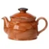 Steelite Performance Craft Terracott Teapot Club 6 3/4'' x 4 3/8'' x 8'' (15 Oz) Lid 2 Craft Terracotta - Pack of 6