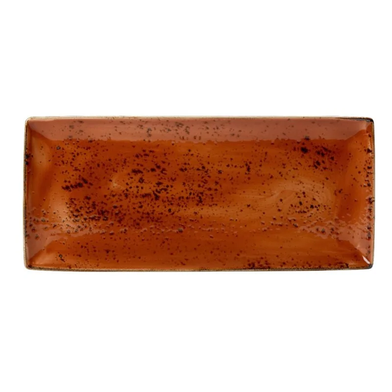 Steelite Performance Craft Terracott Tray Rectangle 14 1/2'' x 6 1/2'' Craft Terracotta - Pack of 6 Steelite Performance Craft Terracott Tray Rectangle 14 1/2'' x 6 1/2'' Craft Terracotta - Pack of 6