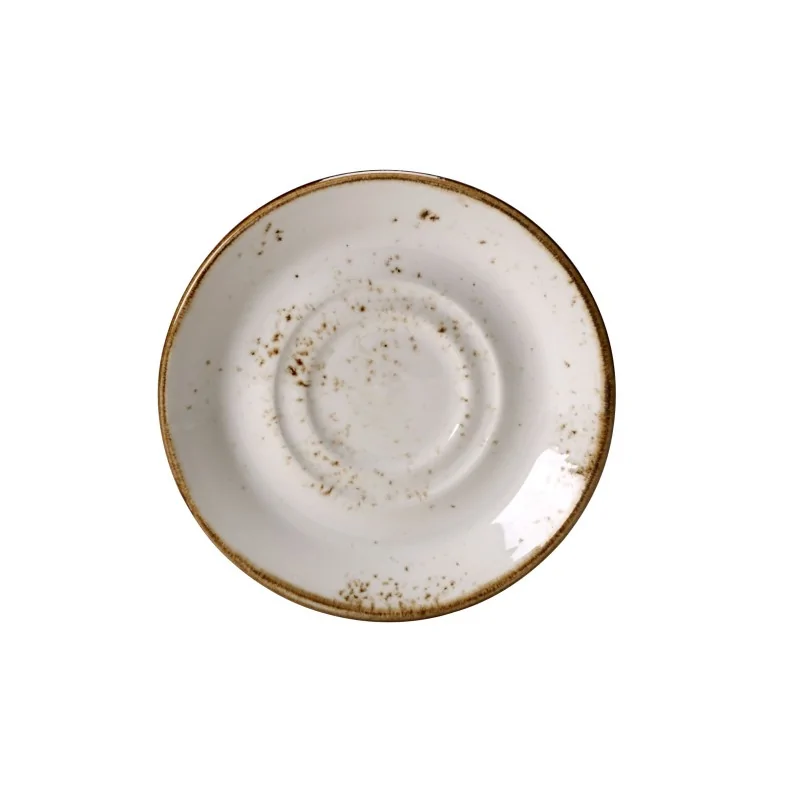 Steelite Performance Craft White Saucer Double Well 5 3/4'' Craft White - Pack of 36 Steelite Performance Craft White Saucer Double Well 5 3/4'' Craft White - Pack of 36