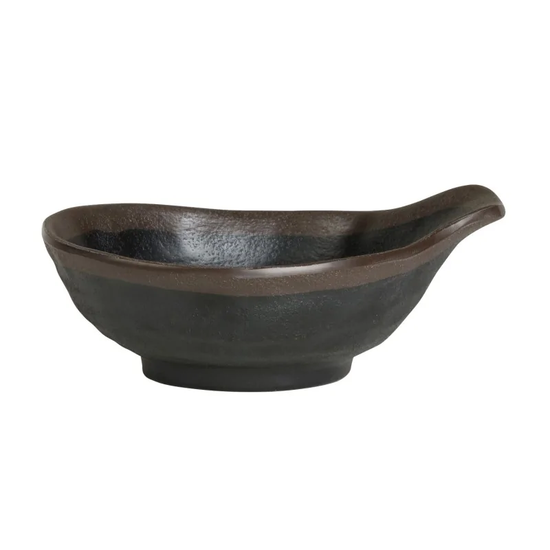 Delfin Melamine Grey Stone Bowl 5 7/8'' x 1 3/4'' (9 Oz) Grey Stone