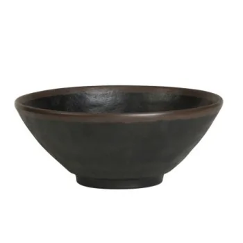 Delfin Melamine Grey Stone Bowl 6 7/8'' x 2 7/8'' (29 1/4 Oz) Grey Stone