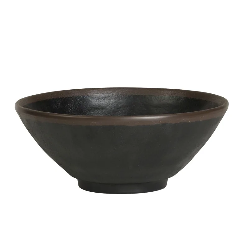 Delfin Melamine Grey Stone Bowl 6 7/8'' x 2 7/8'' (29 1/4 Oz) Grey Stone
