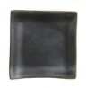 Delfin Melamine Grey Stone Plate Square 5 5/8'' x 5 5/8'' x 3/4'' Grey Stone