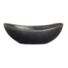Delfin Melamine Grey Stone Bowl Small Oval 6 1/2'' x 4'' x 2 1/4'' (10 Oz) Grey Stone