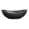 Delfin Melamine Grey Stone Bowl Medium Oval 8 1/2'' x 5 1/4'' x 3'' (25 Oz) Grey Stone