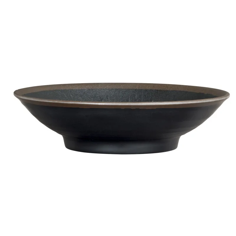 Delfin Melamine Grey Stone Bowl Large 9 3/4'' x 2 1/2'' (1 1/2 Qt) Grey Stone