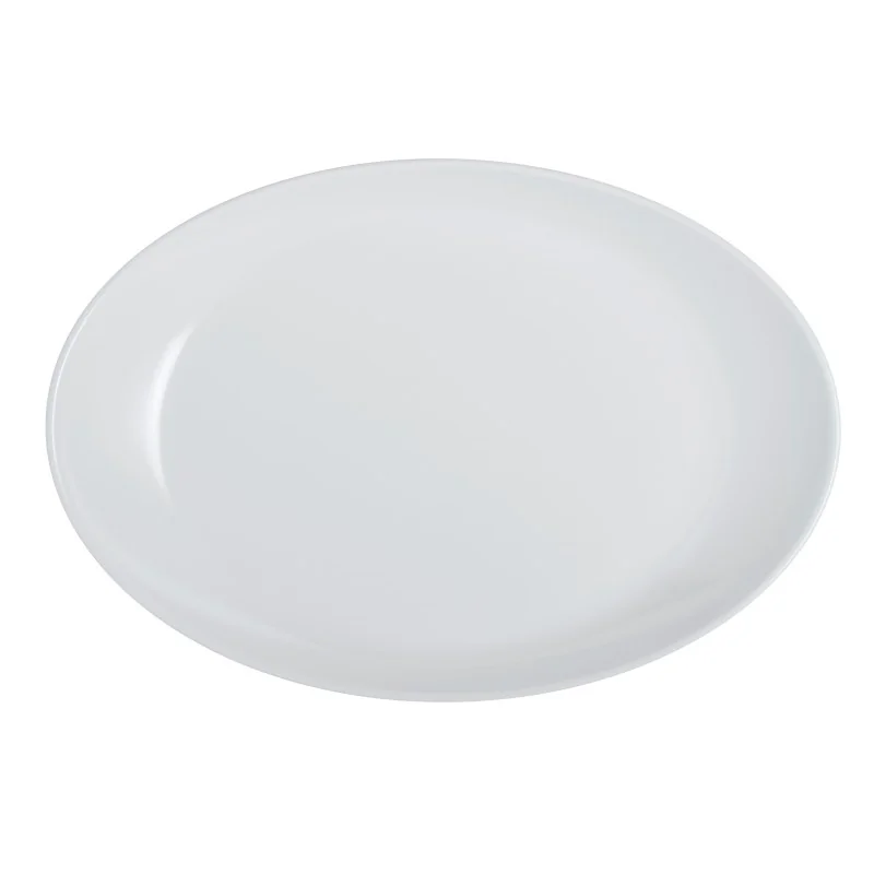 Creations Melamine Improv Oval Winged Coupe Platter 13 3/8'' x 9 1/4'' x 1 1/2'' Improv - Pack of 12