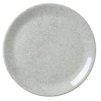 Steelite Performance Ink Crackle Gre Plate Coupe 8'' Ink Crackle Grey - Pack of 12