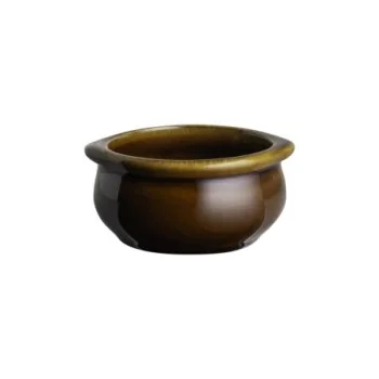 Diversified Ceramics Laredo Drip Onion Soup Bowl Tab Handles 5'' x 4 1/2'' x 2 1/4'' (12 Oz) Laredo Drip - Pack of 24
