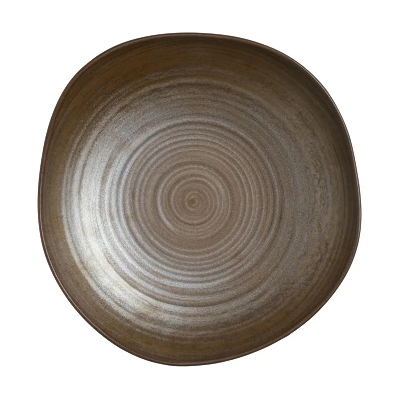 Folio Alpha Ceram Patina Bronze Bowl 10'' x 2 3/8'' (1 1/4 Qt) Patina Bronze - Pack of 12 Folio Alpha Ceram Patina Bronze Bowl 10'' x 2 3/8'' (1 1/4 Qt) Patina Bronze - Pack of 12