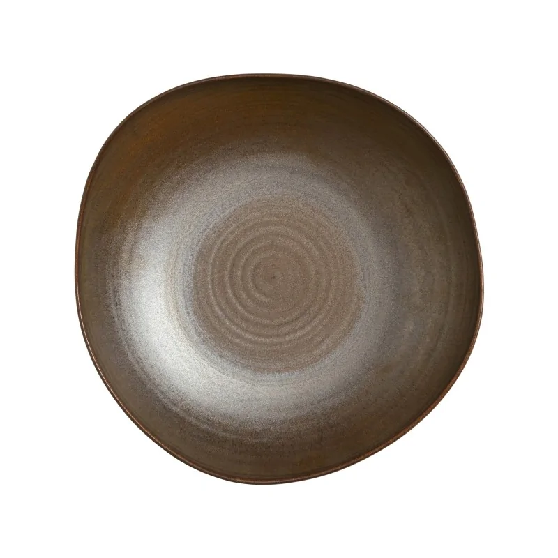 Folio Alpha Ceram Patina Bronze Bowl 8 3/4'' x 2 3/8'' (1 Qt) Patina Bronze - Pack of 24 Folio Alpha Ceram Patina Bronze Bowl 8 3/4'' x 2 3/8'' (1 Qt) Patina Bronze - Pack of 24