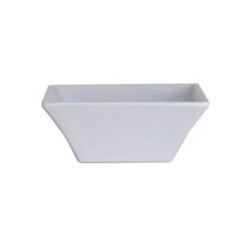 Creations Melamine Polar White Square Deep Bowl 5'' x 2'' (12 7/8 Oz) Polar White - Pack of 24