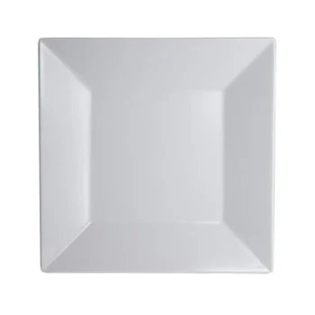 Creations Melamine Polar White Square Plate 8'' Polar White - Pack of 24