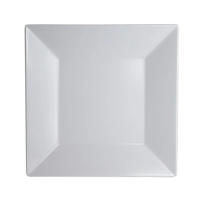 Creations Melamine Polar White Square Plate 8'' Polar White - Pack of 24