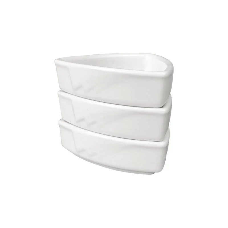 Diversified Ceramics Polar White Triangle Ramekin 3 1/2'' x 3 1/2'' x 1 1/8'' (2 Oz) Polar White - Pack of 36