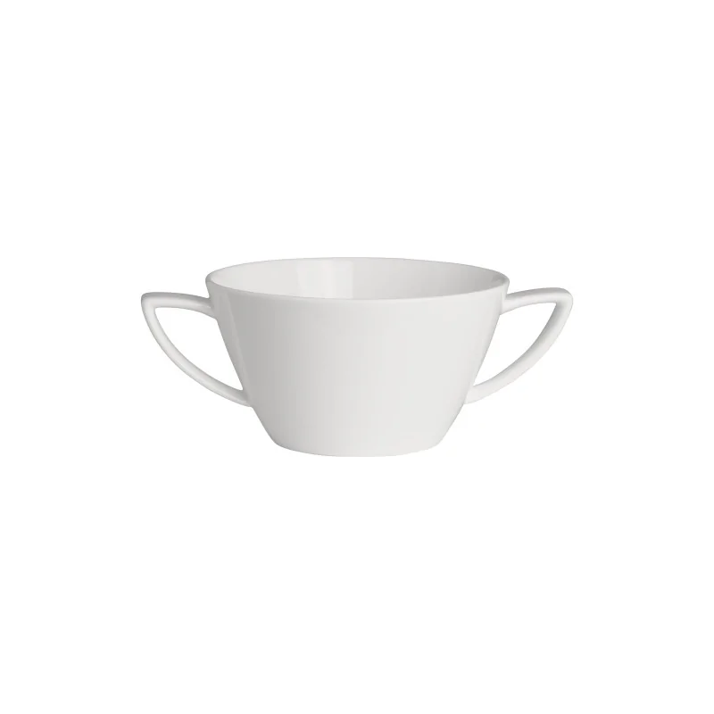 Rene Ozorio Luxury Bone Signature Ro Soup Cup 2 Handle 6 1/2'' x 4 1/2'' x 2 1/2'' (12 Oz) (Fits St7228) - Pack of 24