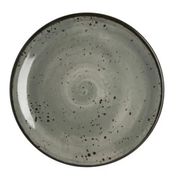 Creations Melamine Urban Smoke Coupe Plate 10'' Urban Smoke - Pack of 12