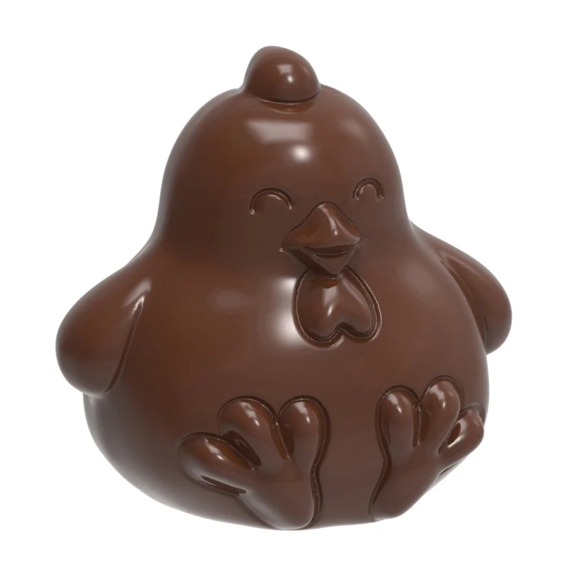 Polycarbonate Small Ball Chicken Chocolate Mold - 60 mm x 57 mm x 24.5 mm - 72 gr - 8 Cavity Polycarbonate Small Ball Chicken Chocolate Mold - 60 mm x 57 mm x 24.5 mm - 72 gr - 8 Cavity