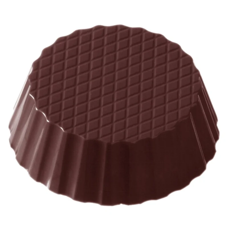 Polycarbonate Round Petit Four Cup Chocolate Mold - 50 mm x 50 mm x 16 mm - 32 gr - 10 cavity Polycarbonate Round Petit Four Cup Chocolate Mold - 50 mm x 50 mm x 16 mm - 32 gr - 10 cavity