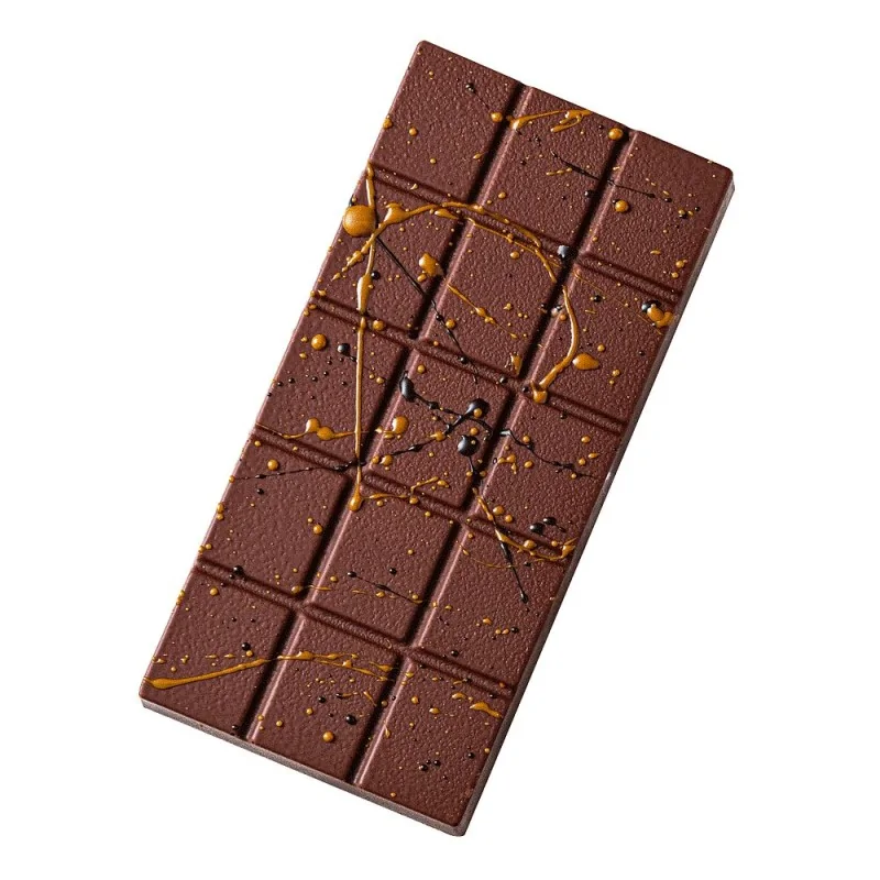 Professional Polycarbonate Yummy Dubai Chocolate Tablet Mold - 155 mm x 75 mm h x 20 mm - 250 gr - 3 cavity - Martellato