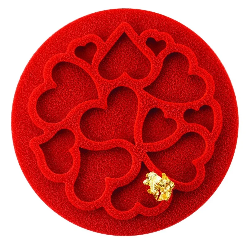Silikomart Professional Mini Love Decor Mold For Entremet - ⌀60 mm x h 2 mm - 12 ml - 6 molds Silikomart Professional Mini Love Decor Mold For Entremet - ⌀60 mm x h 2 mm - 12 ml - 6 molds