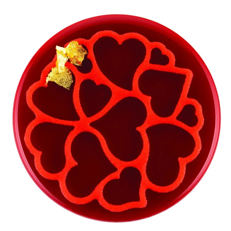 Silikomart Professional Mini Love Decor Mold For Entremet - ⌀60 mm x h 2 mm - 12 ml - 6 molds Silikomart Professional Mini Love Decor Mold For Entremet - ⌀60 mm x h 2 mm - 12 ml - 6 molds