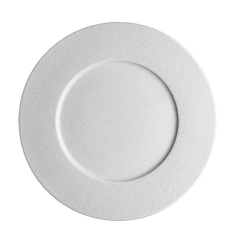Degrenne 213936 Degrenne Graphique Blanc Round Presentation Plate W...