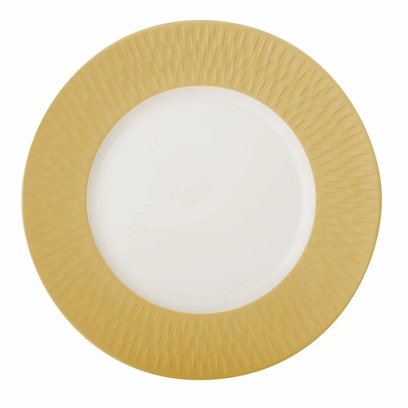 Degrenne 225193 Degrenne Boreal Satin Gold Round Presentation Plate...
