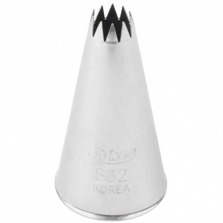Ateco 862 Ateco 862 - French Star Pastry Tip .25'' Opening Diameter- Stainless Steel Fine Open Star (Petits Fours) Pastry Tips Ateco 862 Ateco 862 - French Star Pastry Tip .25'' Opening Diameter- Stainless Steel Fine Open Star (Petits Fours) Pastry Tips