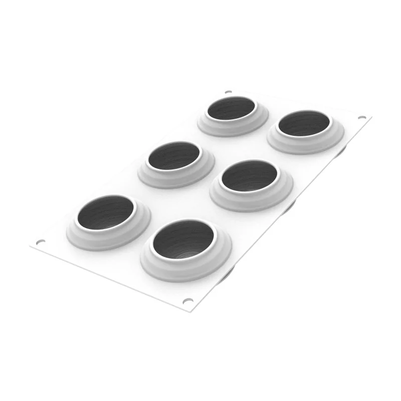 Silikomart Professional Sara 100 Single Portion Pastry Mold - 75 mm x 75 mm h 30 mm - 100 ml - 6 Cavity Silikomart Professional Sara 100 Single Portion Pastry Mold - 75 mm x 75 mm h 30 mm - 100 ml - 6 Cavity
