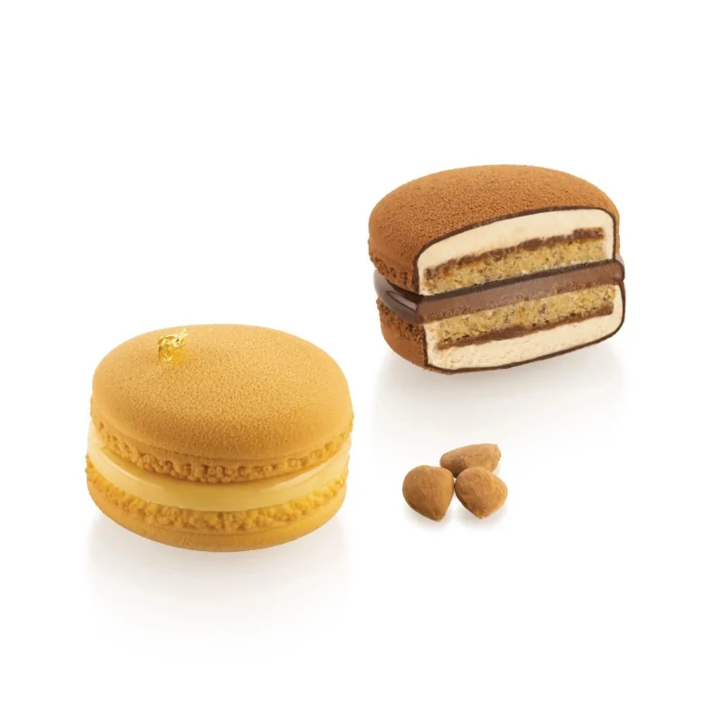 Silikomart Professional Macaron 110 Single Portion Pastry Mold - ø65 mm x h 40 mm - 110 ml - 8 Cavity Silikomart Professional Macaron 110 Single Portion Pastry Mold - ø65 mm x h 40 mm - 110 ml - 8 Cavity